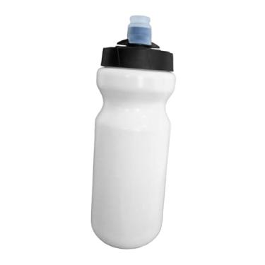 Imagem de KiBcsLic Garrafa de água esportiva Squeeze 620ml portátil para mulheres e homens, à prova de vazamento, copo de água para boxe, ciclismo, fitness e futebol, Branco