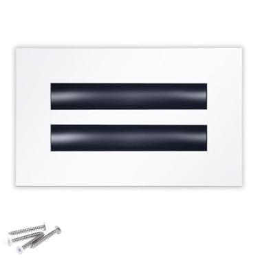 Imagem de Capa de ventilação AC moderna 8x4 – Grade decorativa para registro de saída de ar, difusor de ranhura linear, fluxo de ar ajustável, operação silenciosa, tampa de ventilação HVAC para teto, parede e