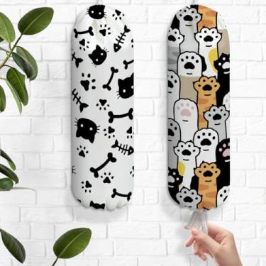 Imagem de 2 peças de suporte de saco de plástico para gatos, suportes de plástico para sacolas de compras, sacos de lixo reutilizáveis para cozinha doméstica, presentes para amantes de gatos, sacos que
