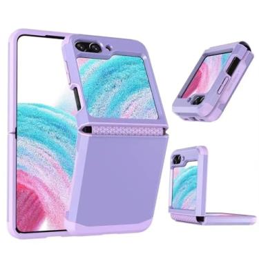 Imagem de Capa de telefone integrada com dobradiça de armadura para Samsung Galaxy Z Flip 5 4 3 Flip5 Flip4 Flip3 5G Capa protetora rígida, rosa roxo, para Galaxy Z Flip 4