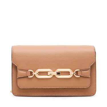 Imagem de Anne Klein Bolsa transversal com aba de corrente, Mocha