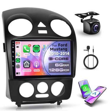 Imagem de Estéreo automotivo Android de 8 núcleos 6 + 128 G para VW Volkswagen Beetle 2004-2010 com Carplay sem fio Android Auto, rádio automotivo com tela sensível ao toque de 23 cm com link espelhado, GPS