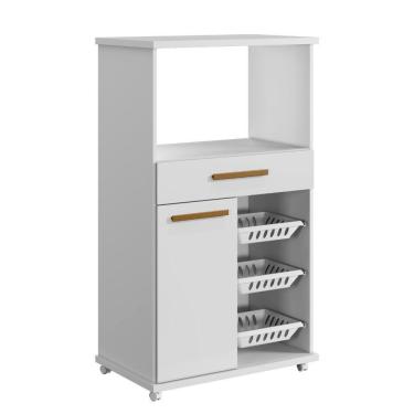 Imagem de Armário De Cozinha Com Fruteira Fortaleza Arte Móveis Branco