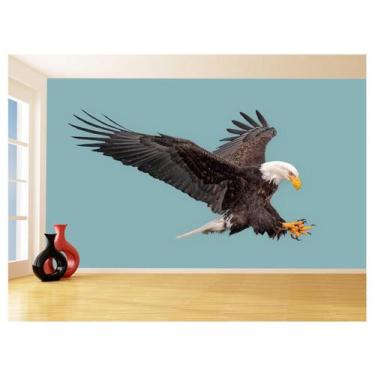 Imagem de Papel De Parede 3D Animais Ave Aguia Voando Céu 3,5M Anm285 - Você Dec