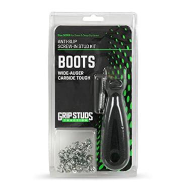 Imagem de 3000B - 3.5mm Prominence GRIPSTUDS Boot Studs, Pack of 28 Solid Tungsten Carbide Tipped Screw in Studs for Improved Traction in Work Boots or Hiking Boots Includes Installation Tool