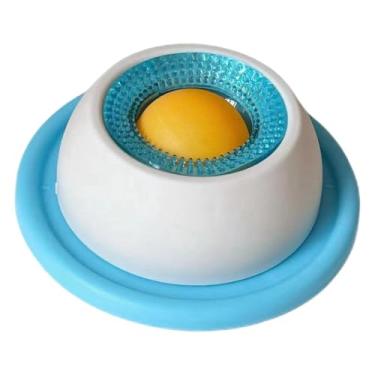 Imagem de Bothyi Alimentador lento para animais de estimação, dispensador de ração, brinquedo interativo portátil e divertido anti-engasgo para gatos e cães de pequeno, Amarelo para Cães