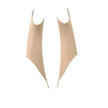 Imagem de Capa de tração da maçaneta interna compatível com BMW Série 3/4 F30 F35, protetor de apoio de braço da porta, opções duráveis, bege e pretas(F30-yellow)