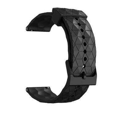 Imagem de CYSUE Pulseira esportiva de 20 mm e 22 mm para Samsung Galaxy Watch 5/4 40 de 44 mm Classic 42 de 46 mm Active 2 para Forerunner 265/255/245/645/754/735/945/955 (preta, 20 mm)