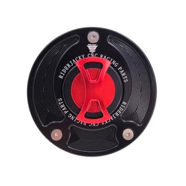 Imagem de Riderjacky Tampa de tanque de combustível sem chave para Suzuki GSF 650 GSF650 BANDIT de 2005 a 2019, GSF1200S GSF1250 BANDIT 2006 a 2019, GSXR1300/Hayabusa/GSX1300 R 2008-2020 (Vermelho)