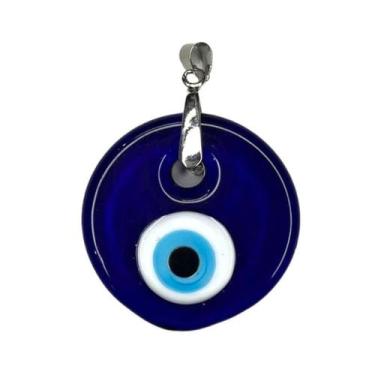 Imagem de Pingente Olho Grego Murano Azul 4 cm - Lua Mística