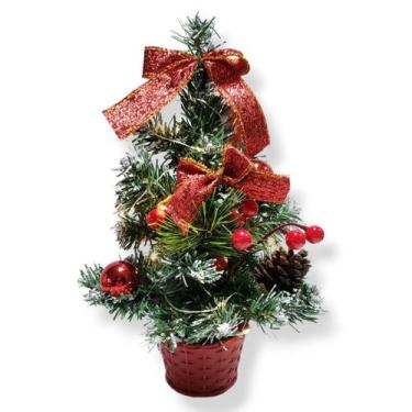 Imagem de Mini Arvore De Natal Decorada E Com Fio De Fada - Lazer e Estilo