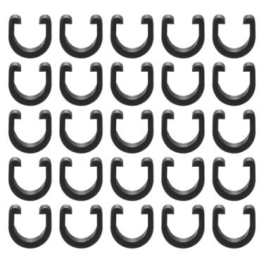 Imagem de HARFINGTON 20 braçadeiras de cabo de bicicleta, clipes C, guia de mangueira, clipes em U, câmbio de freio para bicicleta de estrada MTB, preto