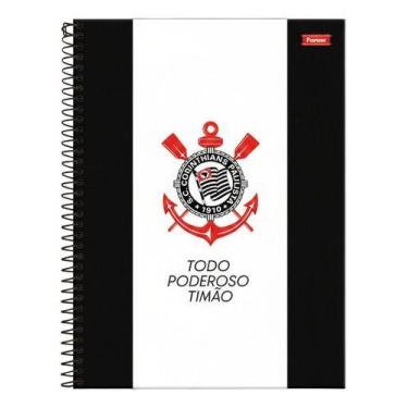 Imagem de Caderno Universitário Capa Dura 10 Matérias Corinthians - Foroni