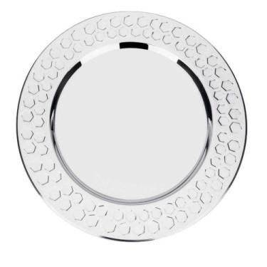 Imagem de Sousplat de Inox Martelado Alto Brilho James F - JAMES F.