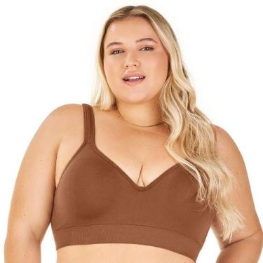 Imagem de Sutiã Comfort Plus Duplo Alças Largas Reguláveis com Bojo sem Costura 