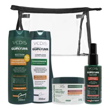 Imagem de Kit Guanxuma Shampoo + Cond + Tônico + Máscara + Necessaire - Vedis