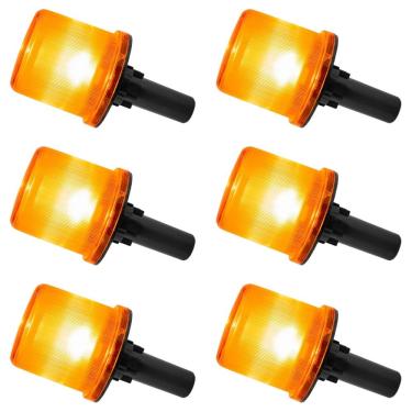 Imagem de Sinalizador Solar Viario Kit 6 Uni Cone Sinalizacao Transito Obra Rodovia Emergencia Acidente Seguranca Pista