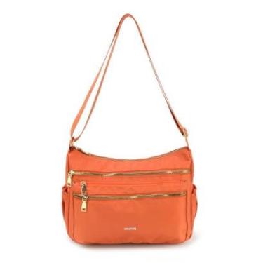 Imagem de Bolsa Canoa Pequena Transversal Náilon Três Bolsos Up4you-Feminino