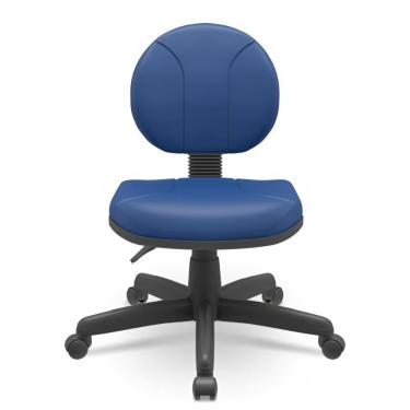 Imagem de Cadeira Operativa Executiva Backsystem Couro Azul - Plaxmetal