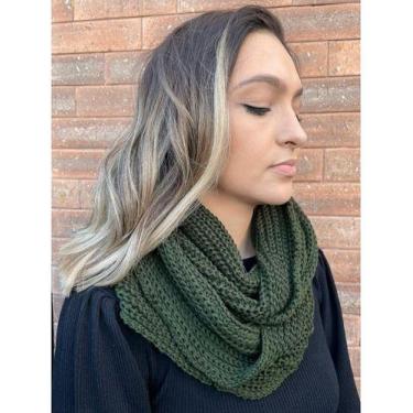 Imagem de Cachecol Gola Feminino Masculino Inverno Dupla Volta Macio Quentinho -