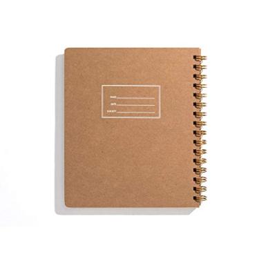 Imagem de Caderno minimalista para canhotos, capa em kraft com letras - forrado