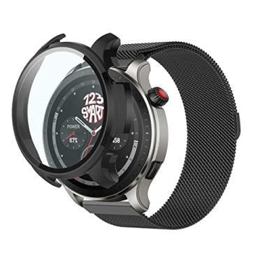 Imagem de Pulseira Aço Milanese + Capa protetora Case pelicula de vidro Marca 123Smart Compativel com GTR4 GTR 4 A2166