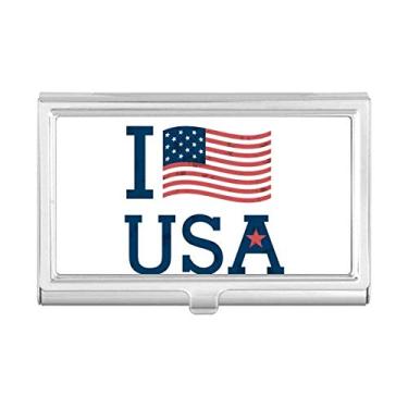 Imagem de Porta-cartões I Love USA America Flag Culture