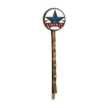 Imagem de Pentagrama Liberty Slogan America Country City Retro Metal Hair Bobby Pin Headwear