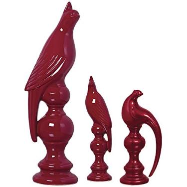 Imagem de Trio De Passaros Exoticos Ceramicas Pegorin Marsala