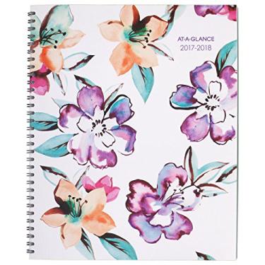 Imagem de AT-A-GLANCE Agenda semanal/mensal acadêmica, julho de 2017 – junho de 2018, 21 x 28 cm, design de junho (1012-905A)