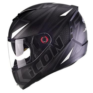 Imagem de Capacete Fechado Moto Peels Icon Fast Preto Fosco com Branco 58