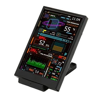 Imagem de Mini Tela USB, PC CPU RAM HDD Monitor de Dados Tela IPS de 3,5 Polegadas Plug and Play Interface USB C Dupla Layout Personalizável Ajuste de Brilho Monitor de Temperatura do