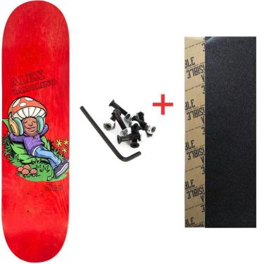 Imagem de Shape Chaze Maple 8.0 Melow Alex Carolino Red + Lixa Visible