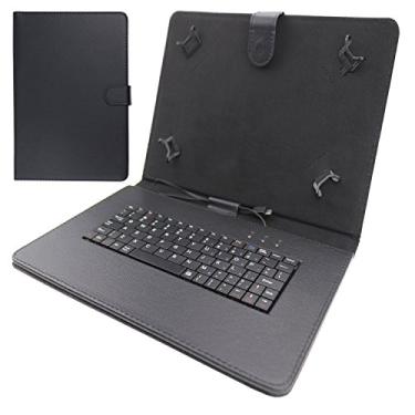 Imagem de AIJAKO Capas universais de teclado tipo C de 9,6 a 10,1 polegadas para Dragon Touch Max10/VANKYO MatrixPad S10 S20/Pritom TronPad L10/TECLAST P20HD/LNMBBS P401/AOYODKG 10, capa de teclado (conexão por