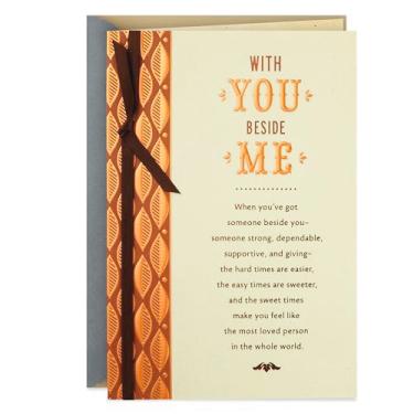 Imagem de Hallmark Cartão de aniversário romântico (folha dourada e verde)