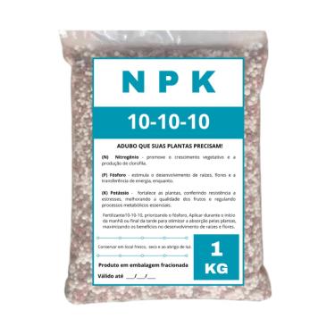 Imagem de Adubo Fertilizante NPK 10.10.10 1kg Para Zamioculca, Flores, Rosa do Deserto e Plantas