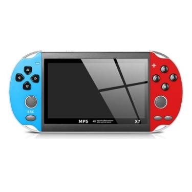 Imagem de Vídeo Game Portátil X7 Tela de 5.1'' Polegadas MP5 LD - Retrô Console Multijogos Clássicos 8GB de Memória USB e Saída de Video Interface para TV/AV