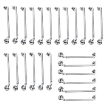 Imagem de Alça de Apoio Inox 80cm Barra Kit 24 Unidades Segurança Idoso Deficien