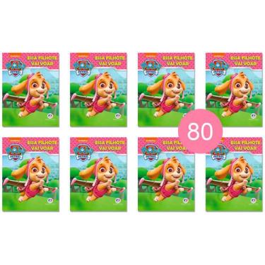 Imagem de Kit 80 Livrinhos Patrulha Canina Essa Filhote vai Voar Lembrancinha de