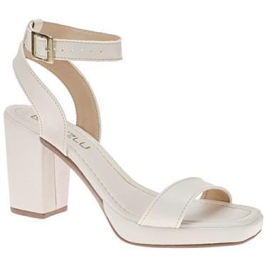 Imagem de Sandália Feminina Meia Pata Salto Bloco Grosso Alto Gáspea - LAZZLU, O