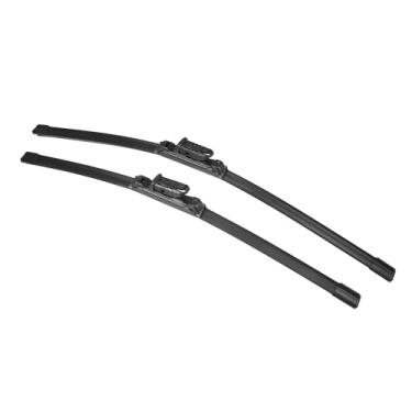 Imagem de X AUTOHAUX 1 par de 61.0 cm 53.3 cm revestimento de silicone dianteiro limpador de para-brisa conjunto de par de substituição para VW Tiguan 2007-2017 Top-Lock Not J/U Hook