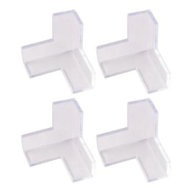 Imagem de Protetor Quina Canto Mesa Vidro Estantes Bebê Com 4 Peças - Clink, Tra