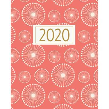 Imagem de 2020: January 2020 - December 2020 Recycled Weekly & Monthly Planner & Diary: Coral Modern Floral Pattern : Week to View A4 Medium Size Organizer with To-Do Lists and Month At A Glance