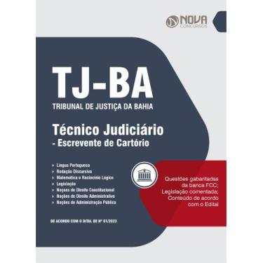 Imagem de Apostila TJ-BA - Técnico Judiciário - Escrevente de Cartório - Nova Co