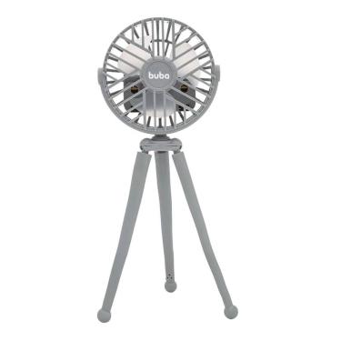Imagem de Ventilador Portátil com Tripé Articulavel 3 Velocidades Pequeno Luz Integrada Buba