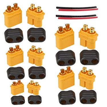 Imagem de Yiqigou 5 pares sem fio Amass XT60 XT60H conector macho fêmea adaptador com invólucro de bainha para bateria RC Lipo modelo RC