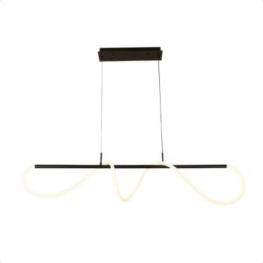 Imagem de Pendente Led Moderno Taschibra Organic 28w Luz Quente 3000k Bivolt Preto