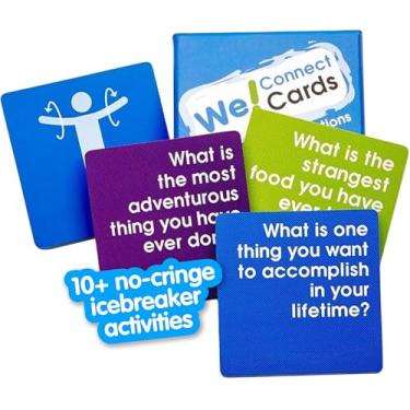 Imagem de We! Connect Cards Icebreaker Questions Trust Building Games Teambuilding Activities Conversation Starters for Meetings and Workplace As Seen on TEDx (60 Cards)