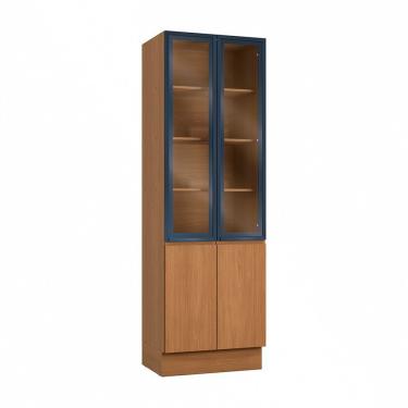 Imagem de Cristaleira 4 Portas Kappesberg Ciela - R631 Canela/azul