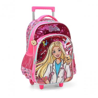 Imagem de Mochila Com Rodas Barbie Rosa